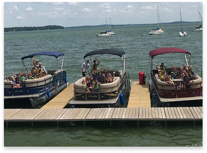 Pontoons at the dock